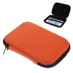 Текстилен калъф удароустойчив за GPS / Powerbank / смартфони до 5 инча оранжев